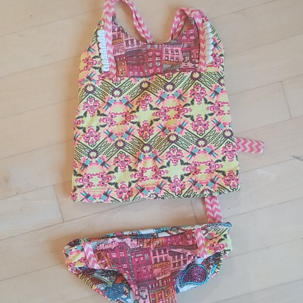 Girls Maaji Tankini size 7 reversible